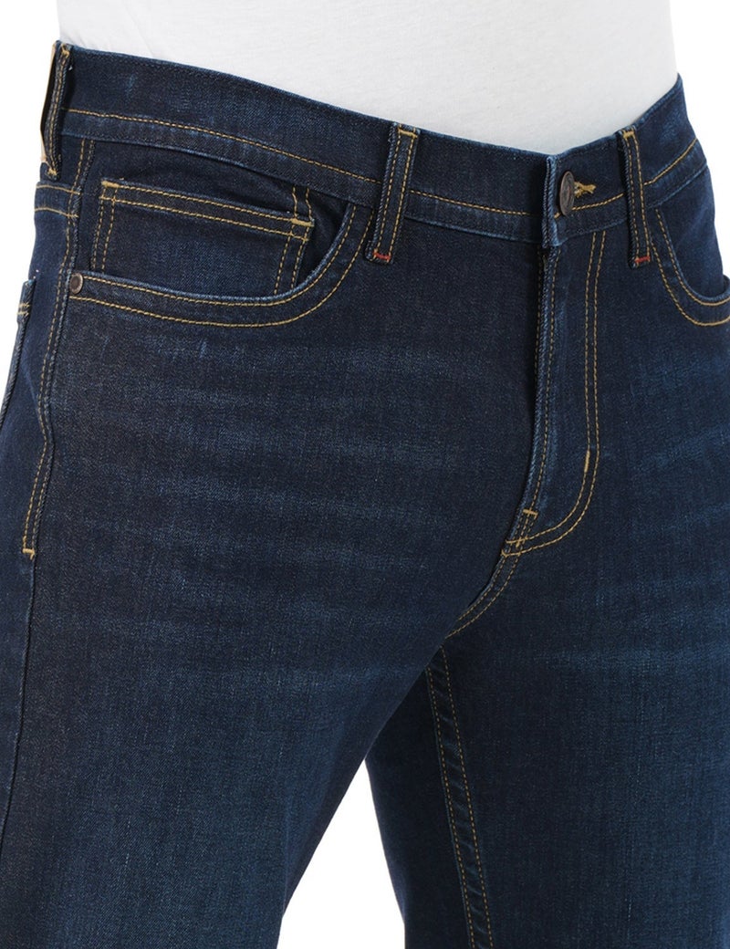 inkd جينز رجالي عادي - متوسط الارتفاع | مزيج القطن | قماش قابل للتمدد | تصميم كلاسيك 5 بوكت - Image 4